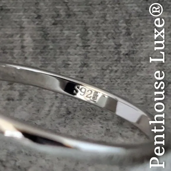 SOLID 925 Sterling Silver Silver Moon Phase Vertical Stacked Ring - Picture 4 of 6